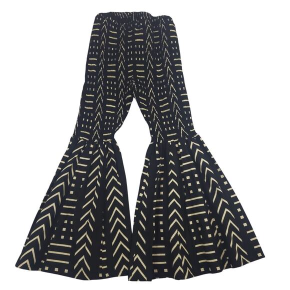 Vintage Women's Bell Bottom Flare Pants Boho Cottage Core Hippie Gypsy Country - Picture 6 of 10